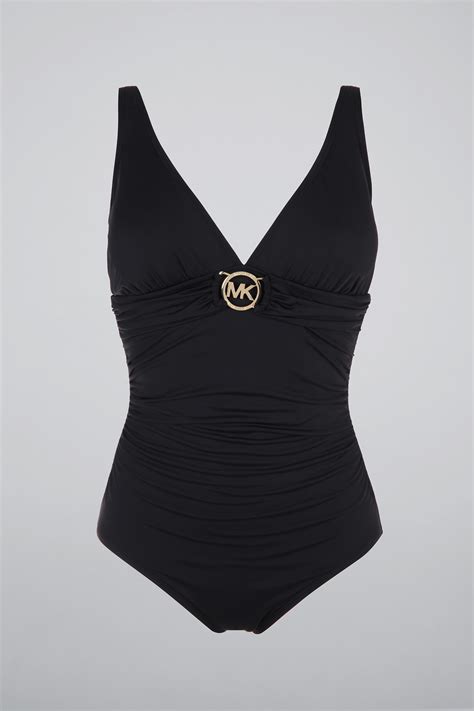 michael kors lace up bathing suit bottom|michael kors long sleeve swimsuit.